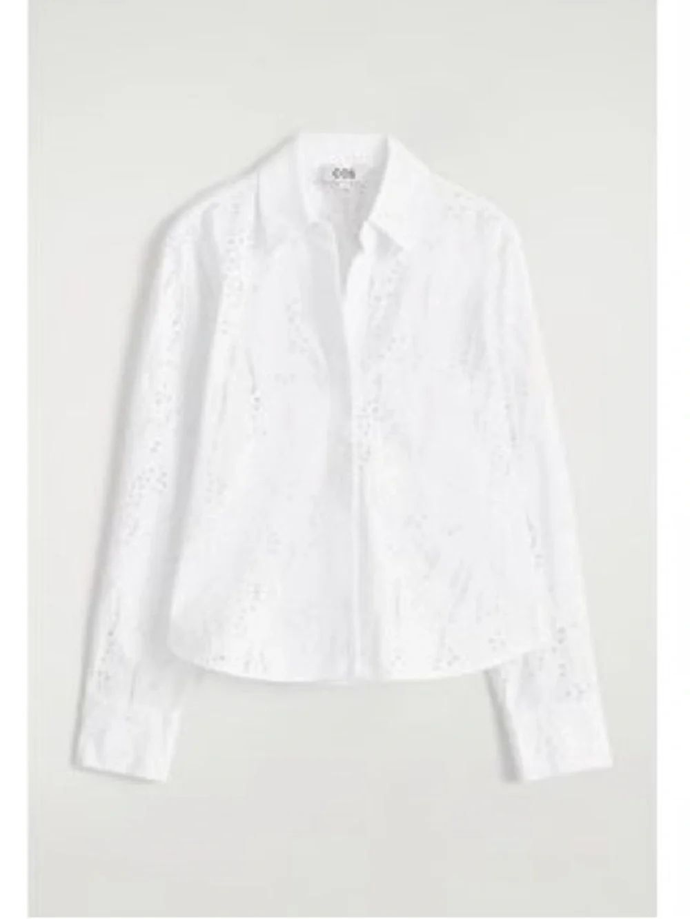 COS Cotton Eyelet Button Down Shirt